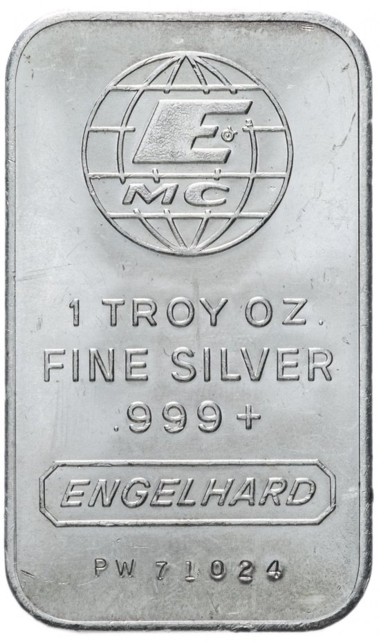 Слиток инвестиционный Engelhard серебро 1 тройская унция 999 проба