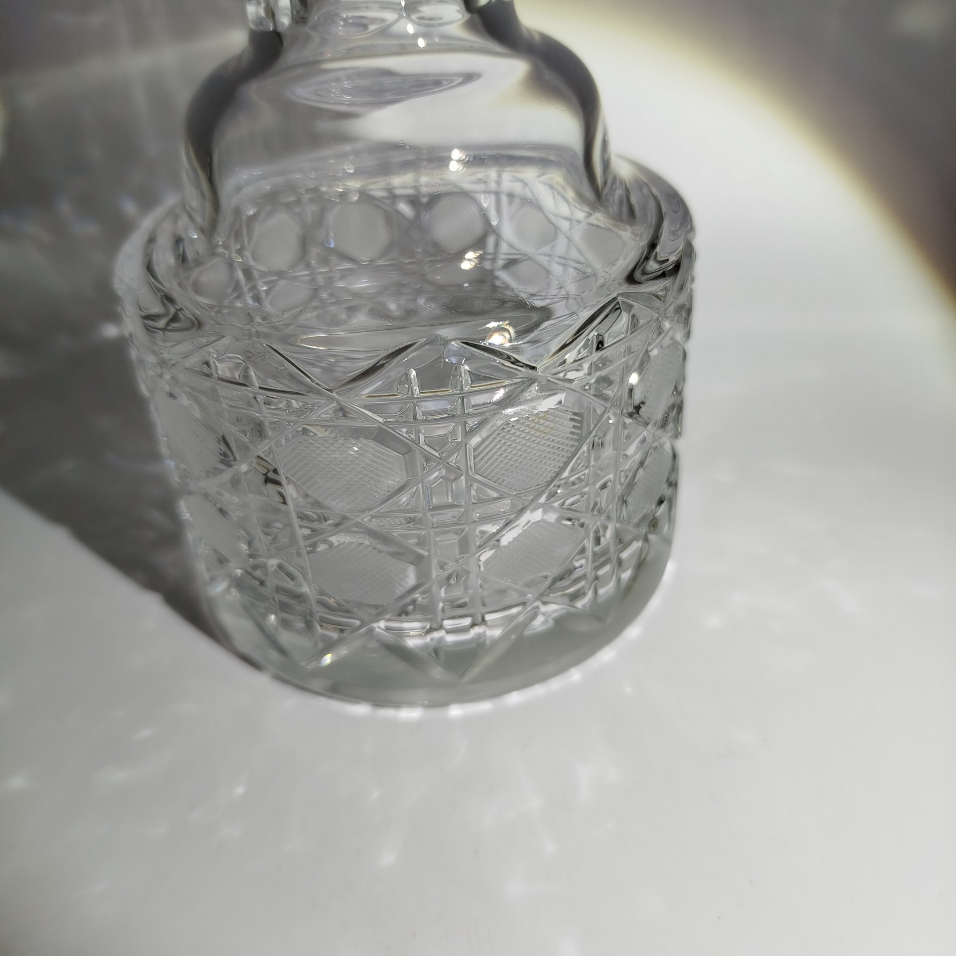 Набор для крепких напитков "Богатырь" на 6 персон (штоф и 6 рюмок), хрусталь, алмазная грань, Дятьковский хрустальный завод, Россия, 1990-2010 гг.