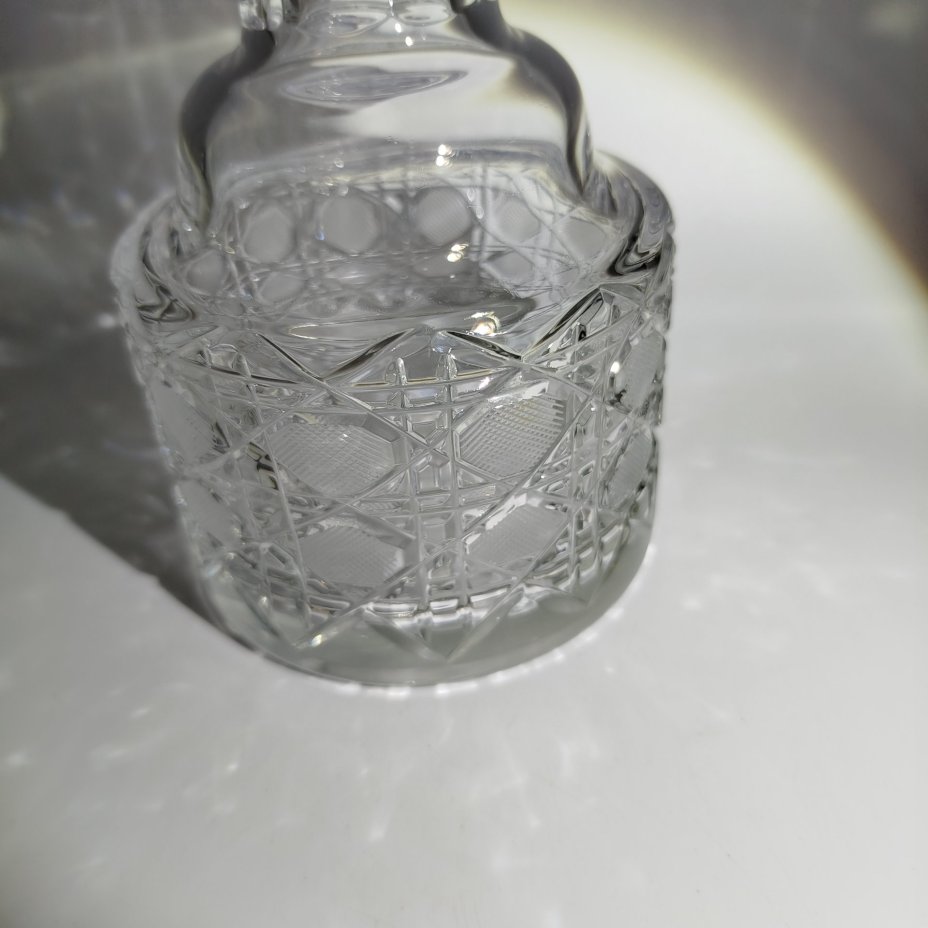 Набор для крепких напитков "Богатырь" на 6 персон (штоф и 6 рюмок), хрусталь, алмазная грань, Дятьковский хрустальный завод, Россия, 1990-2010 гг.