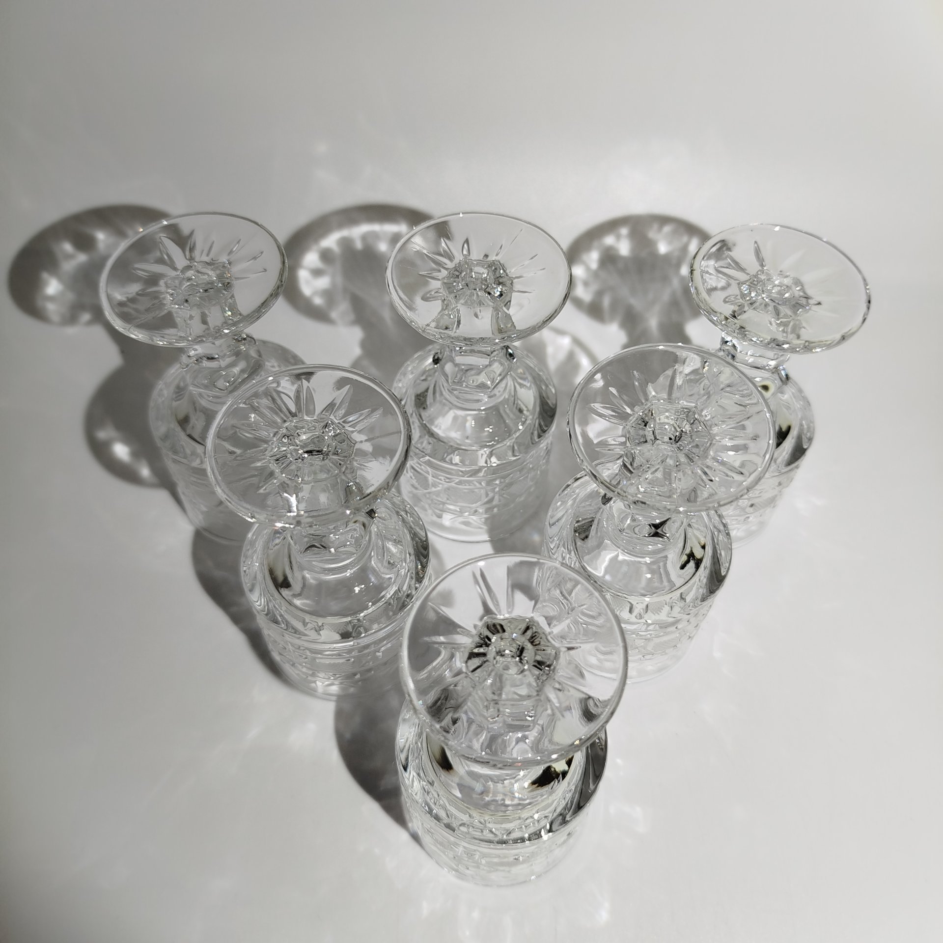 Набор для крепких напитков "Богатырь" на 6 персон (штоф и 6 рюмок), хрусталь, алмазная грань, Дятьковский хрустальный завод, Россия, 1990-2010 гг.