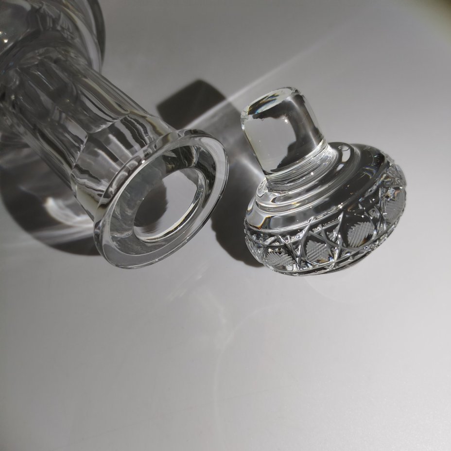 Набор для крепких напитков "Богатырь" на 6 персон (штоф и 6 рюмок), хрусталь, алмазная грань, Дятьковский хрустальный завод, Россия, 1990-2010 гг.