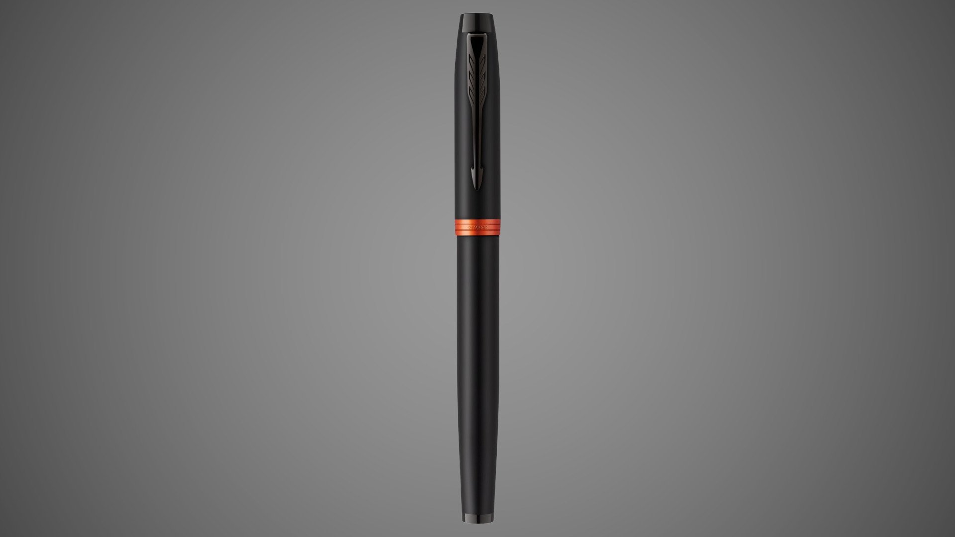 Перьевая ручка Parker IM Vibrant Rings Flame Orange, перо:F/M, цвет чернил: blue, в подарочной упаковке., Лаки и смолы: лак, латунь