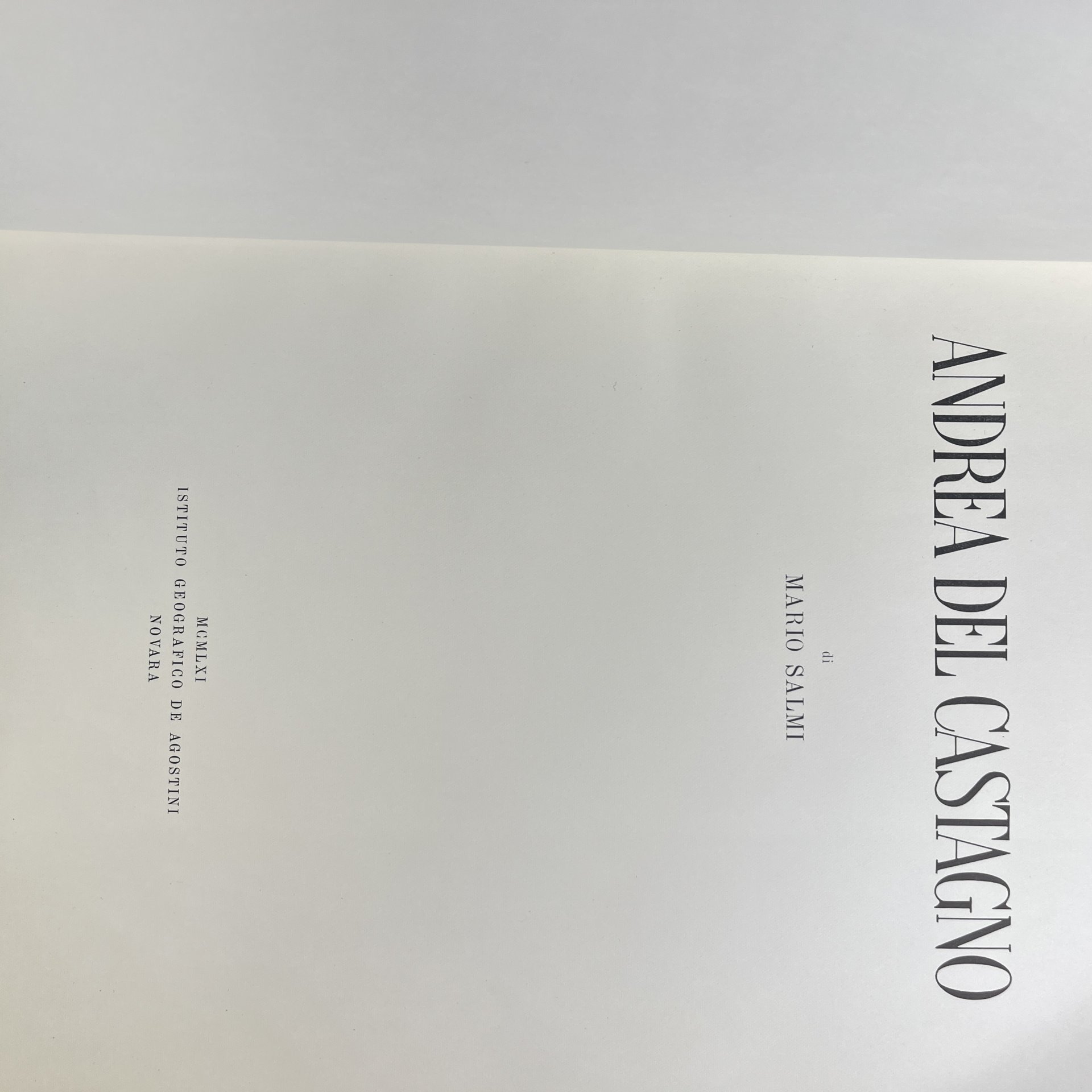 Книга Andrea Del Castagno на итальянском языке, Mario Salmi
