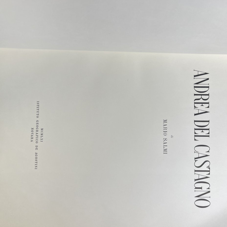 Книга Andrea Del Castagno на итальянском языке, Mario Salmi