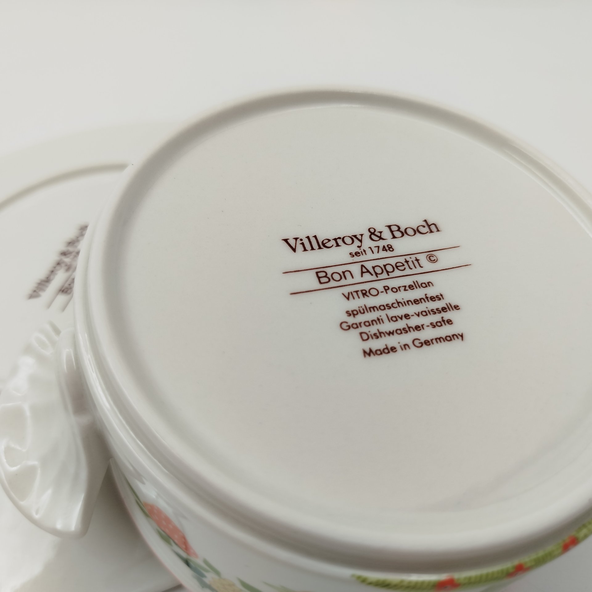 Набор для подачи бульона (бульонница),  коллекция Bon Appetit, фарфор, vitro, Villeroy & Boch, Германия, 1983-1989 гг.
