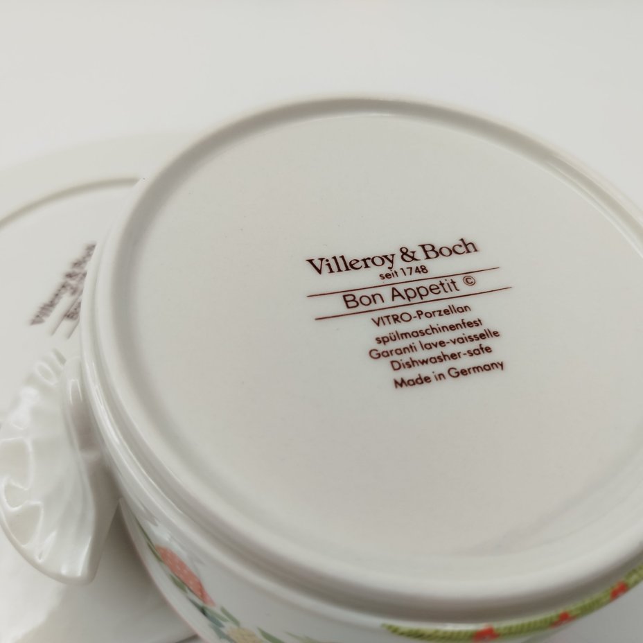 Набор для подачи бульона (бульонница),  коллекция Bon Appetit, фарфор, vitro, Villeroy & Boch, Германия, 1983-1989 гг.