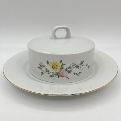Маслёнка, украшенных цветочным декором, Graf Von Henneberg Porzellan