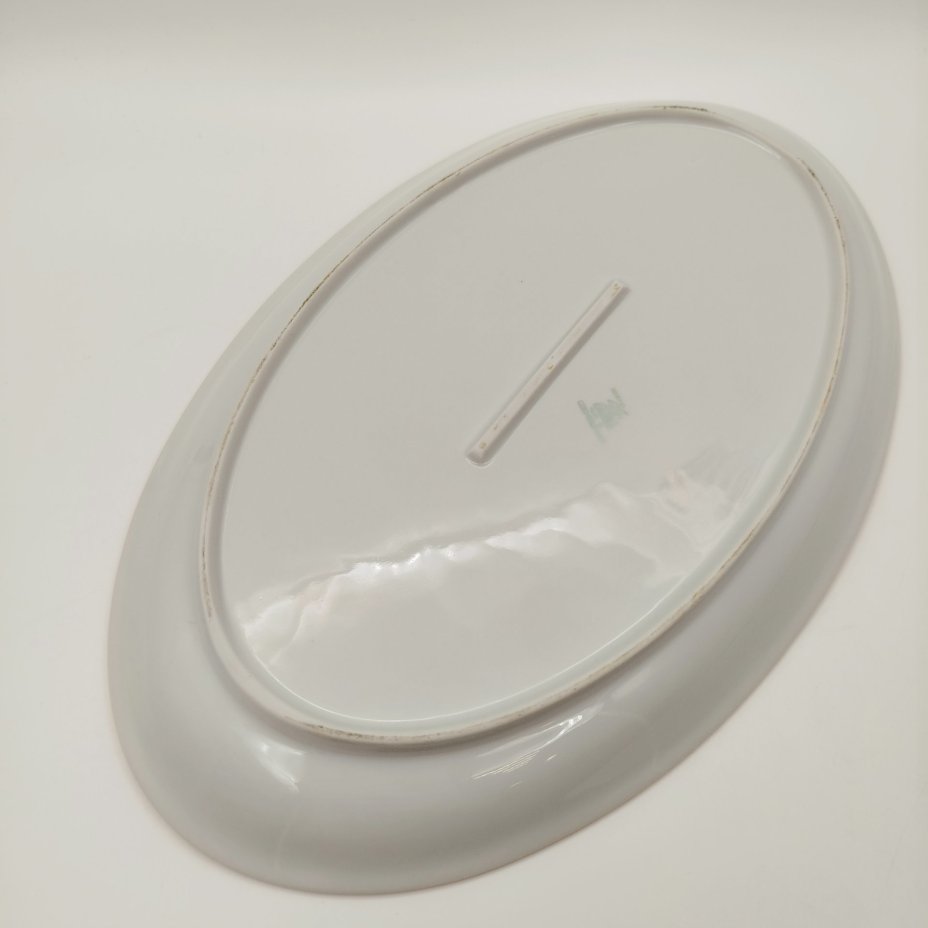 Селёдочница с цветочным декором, фарфор, деколь, золочение, Bohemia (Neurohlau), Чехословакия, 1970-1990 гг.