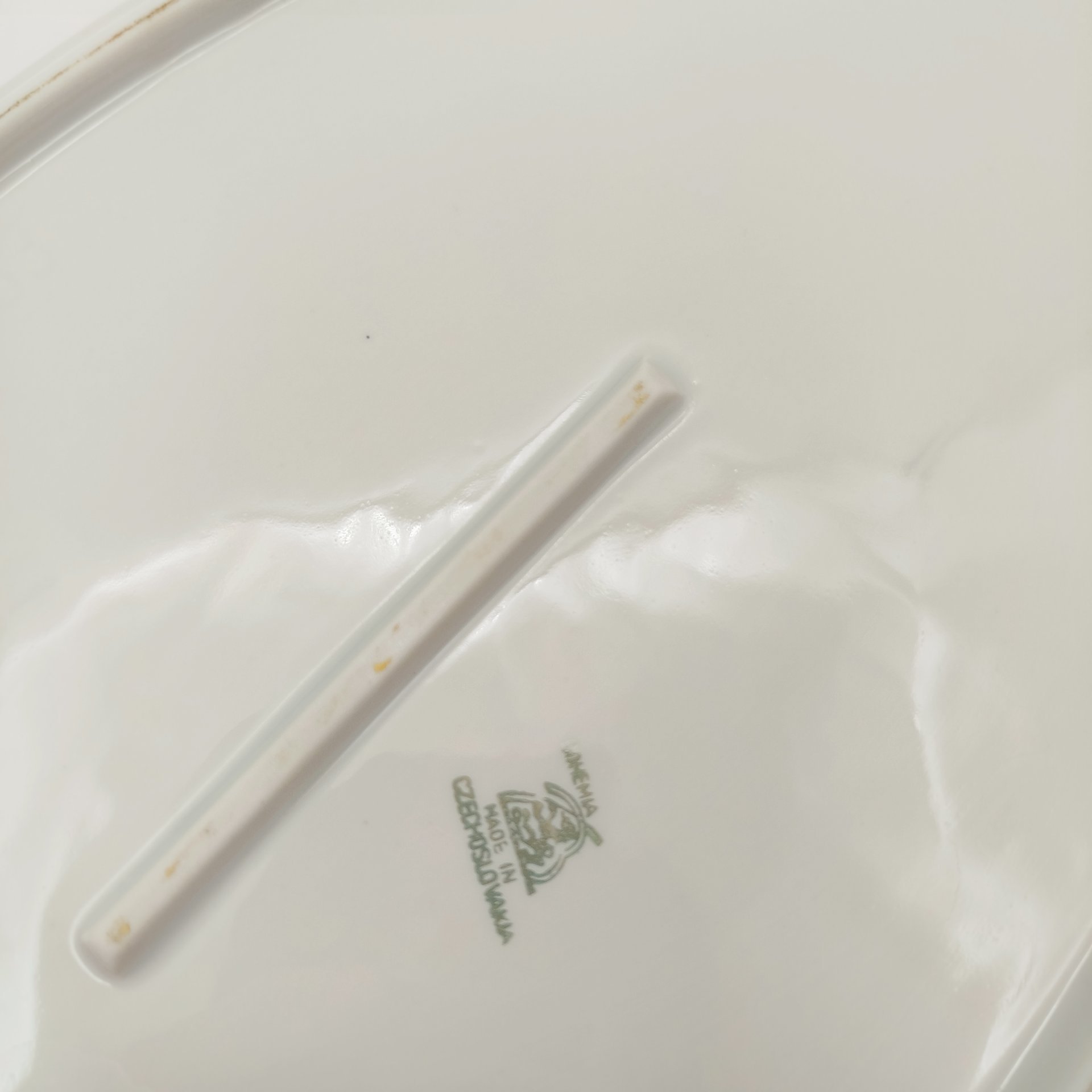 Селёдочница с цветочным декором, фарфор, деколь, золочение, Bohemia (Neurohlau), Чехословакия, 1970-1990 гг.