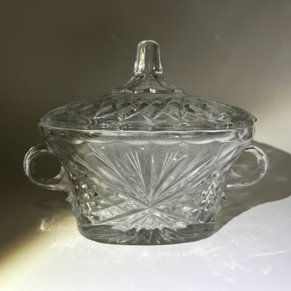 Ваза для десертов (бонбоньерка, конфетница), хрусталь
