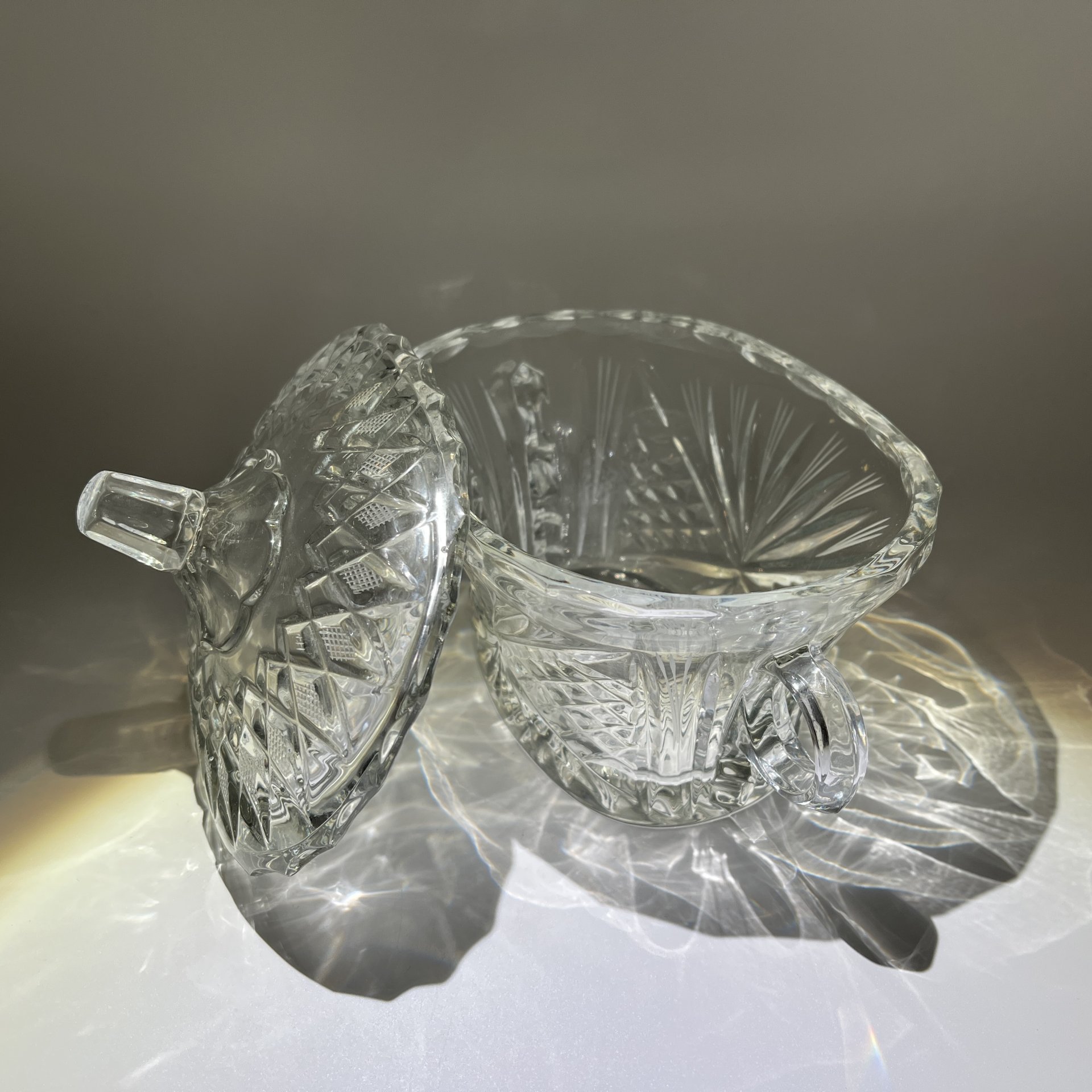 Ваза для десертов (бонбоньерка, конфетница), хрусталь