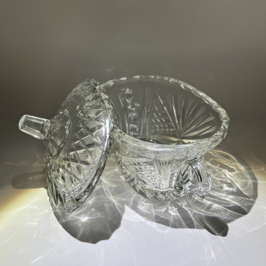 Ваза для десертов (бонбоньерка, конфетница), хрусталь