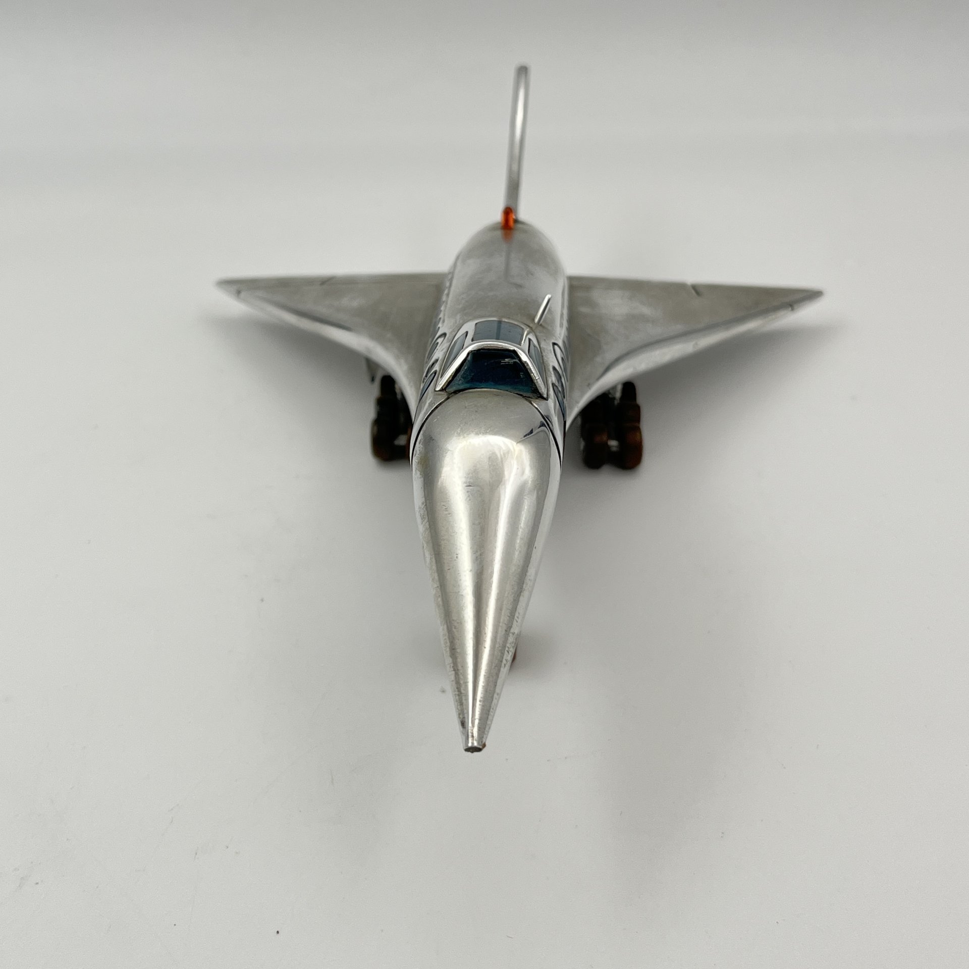 Модель самолёта Ту-144, металл, пластмасса, бакелит, СССР, 1970-1990 гг.