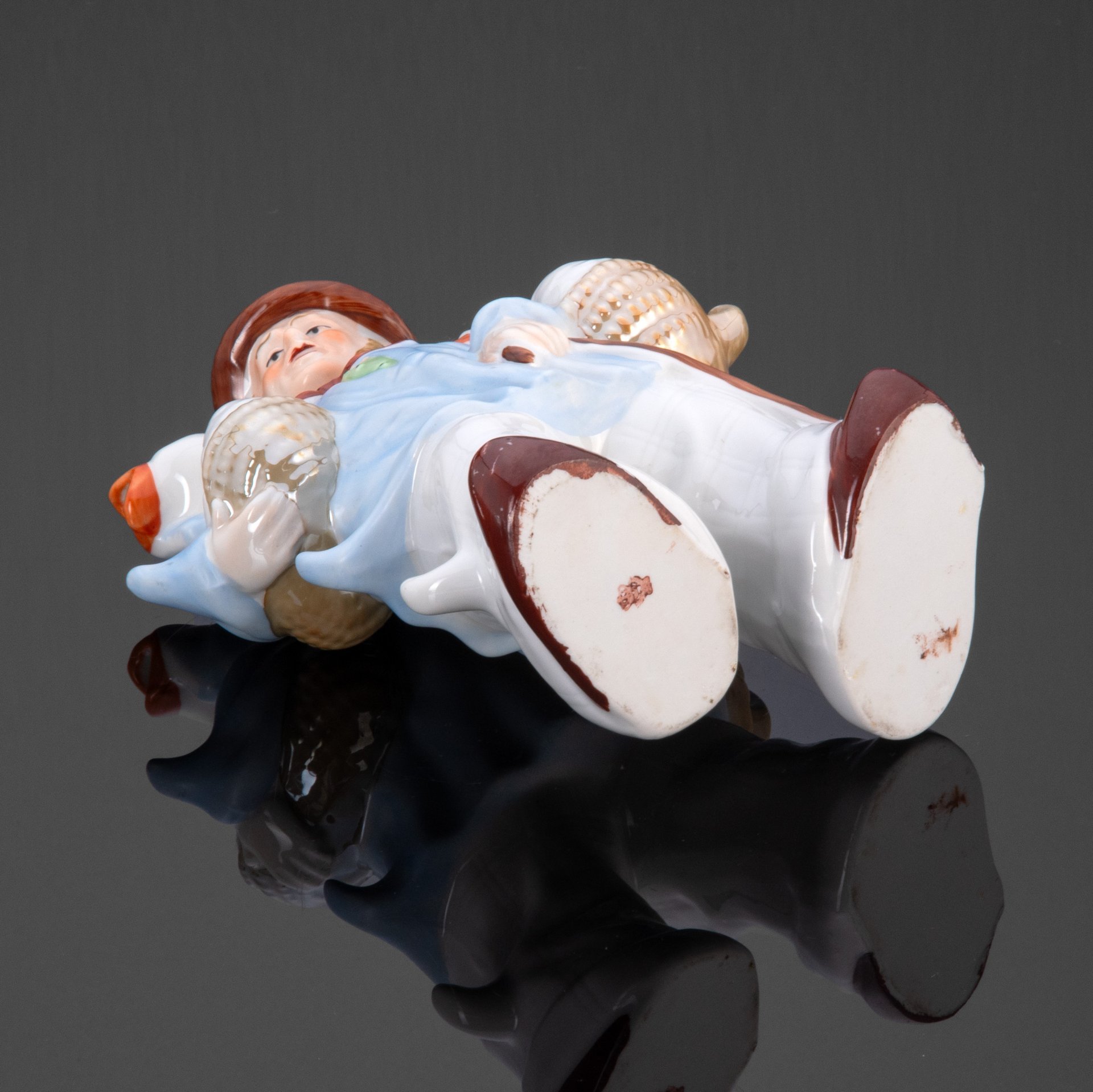 Штоф  "Бюргер с гусями", VEB Porzellanfiguren Lippelsdorf (Липпельсдорф)