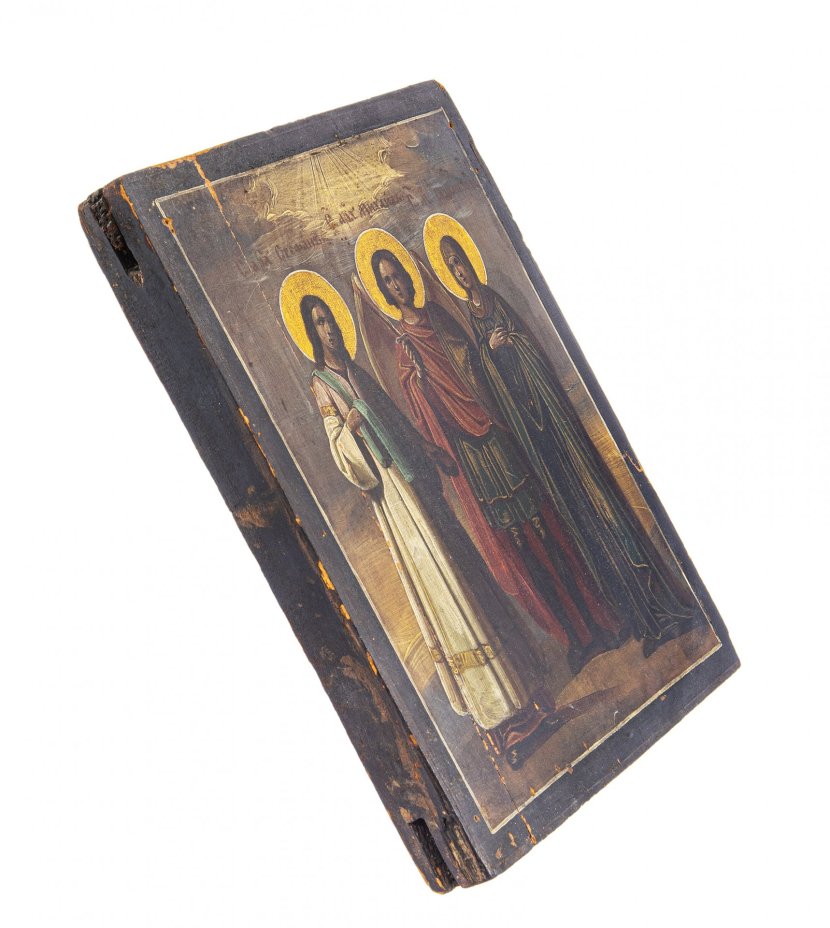Икона "Избранные Святые", дерево, темпера, Российская Империя, 1850-1900 гг.
