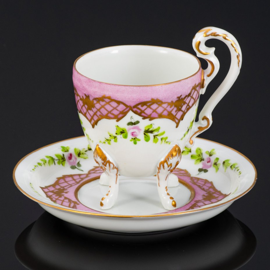 Кофейная пара на ножках, "Limoges"