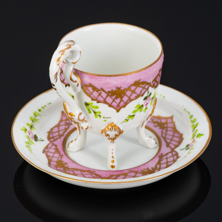 Кофейная пара на ножках, "Limoges"