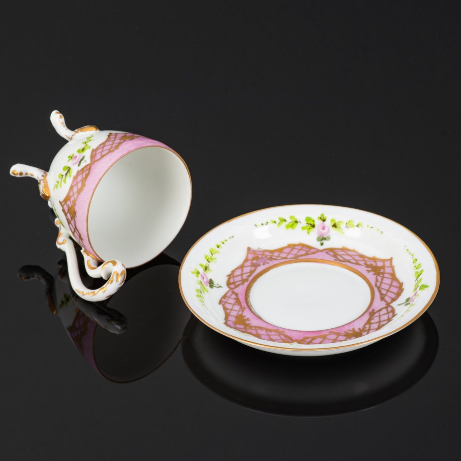 Кофейная пара на ножках, "Limoges"