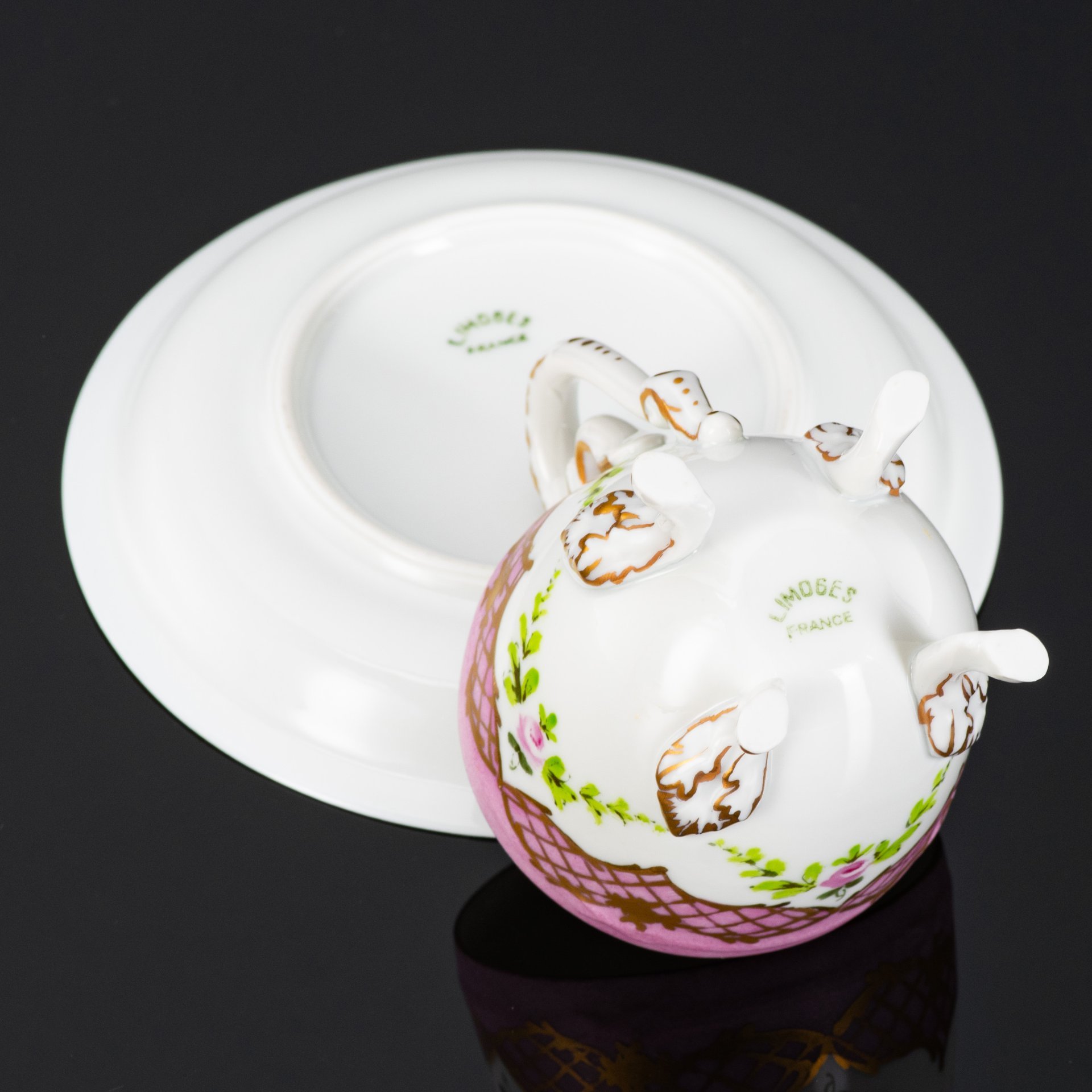 Кофейная пара на ножках, "Limoges"