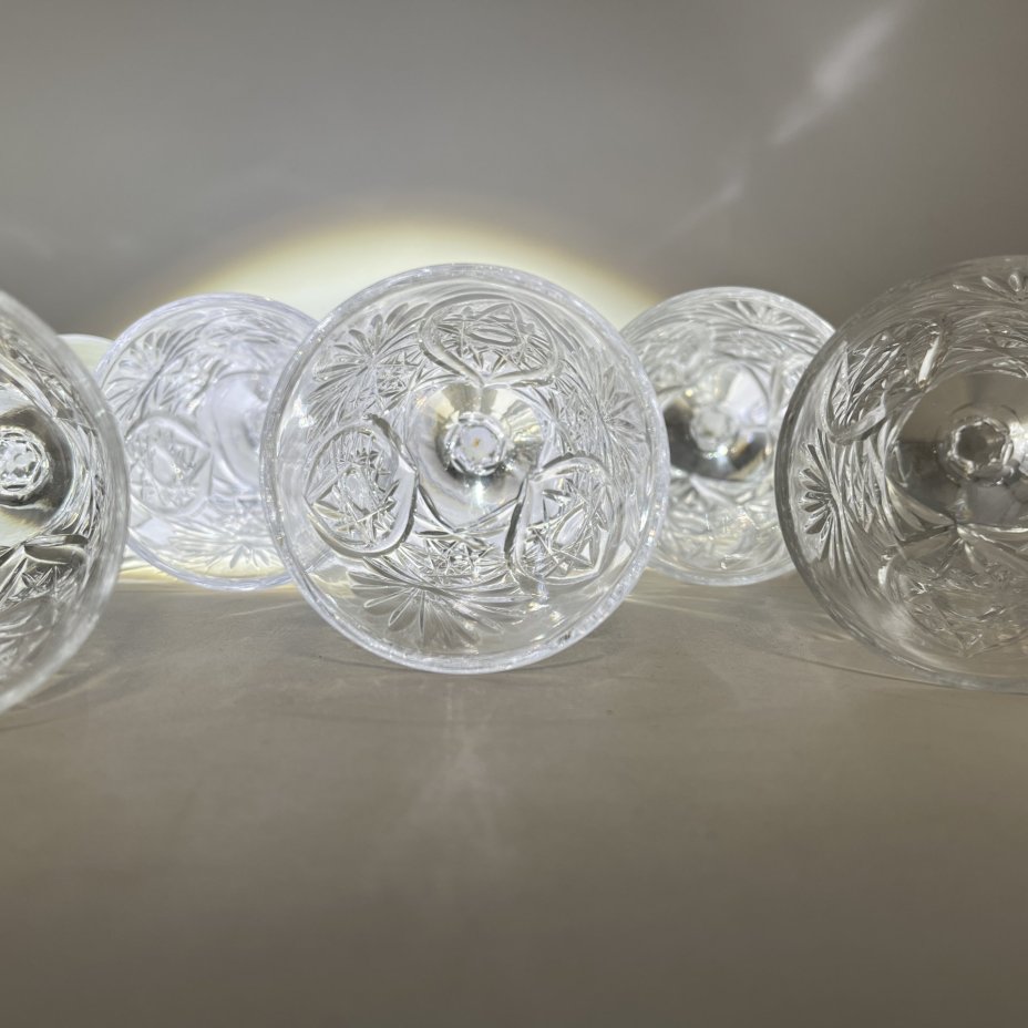 Набор из 5 бокалов с геометрическим декором