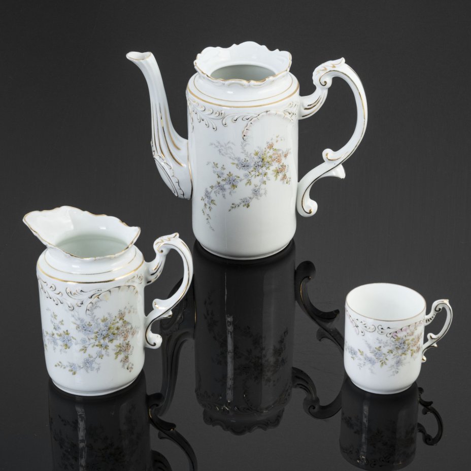 Кофейный набор на 1 персону ( 3 предмета), Rosenthal (Розенталь) форма "Louis XIV"