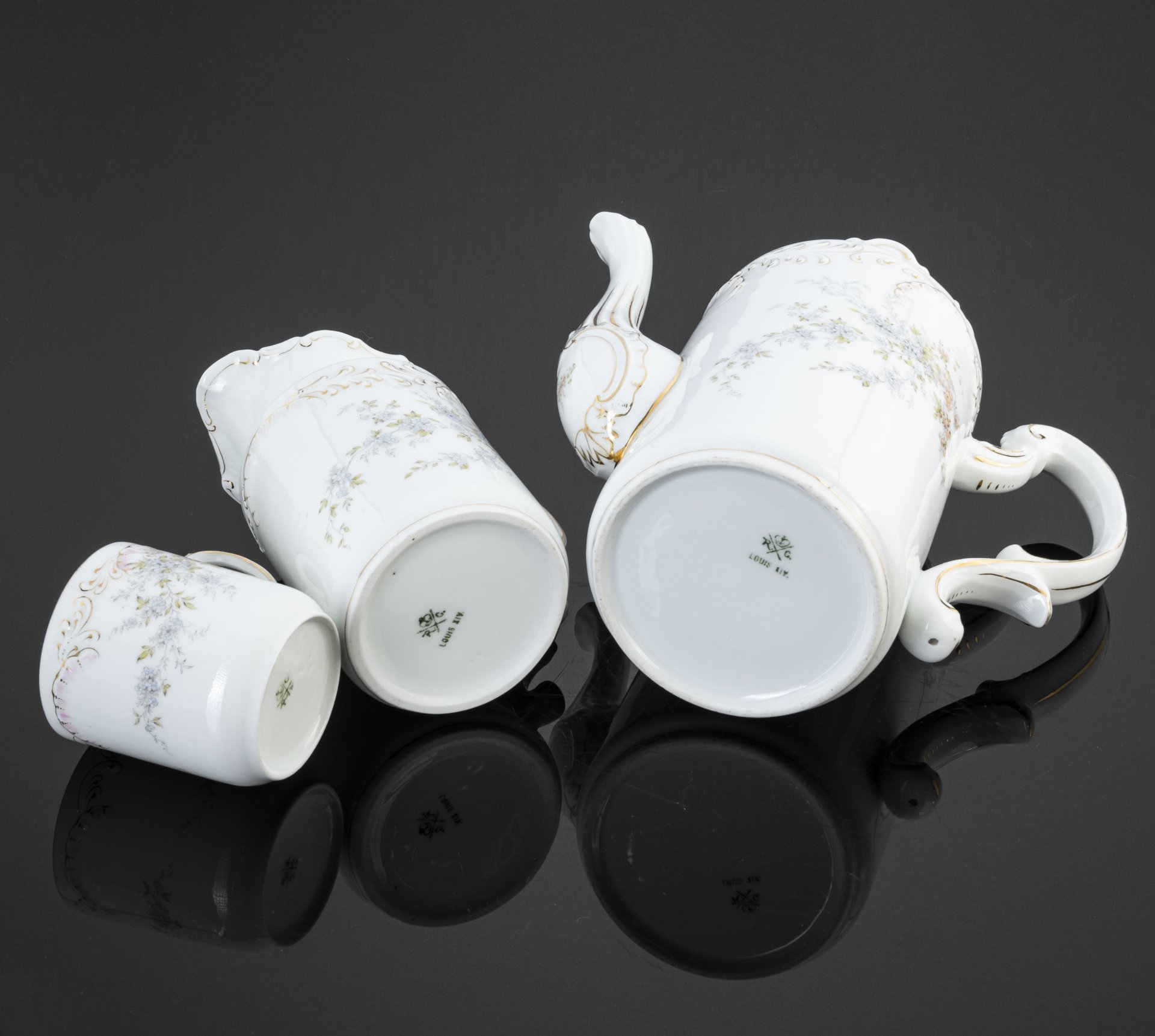 Кофейный набор на 1 персону ( 3 предмета), Rosenthal (Розенталь) форма "Louis XIV"