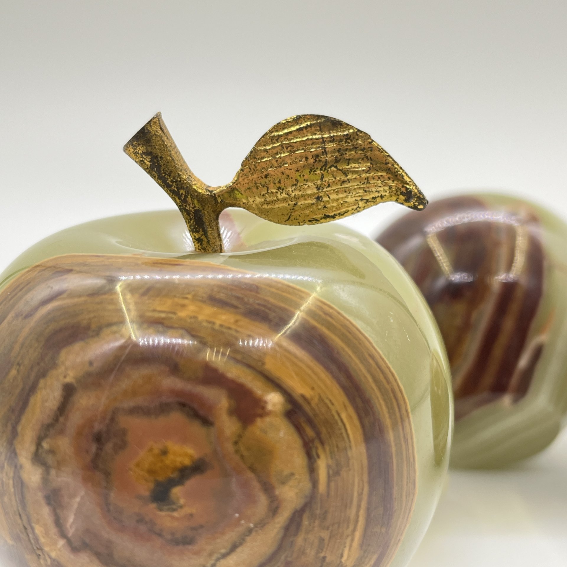 Набор из 4-х статуэток "Яблоки", оникс, металл, Азия, 2000-2010 гг.