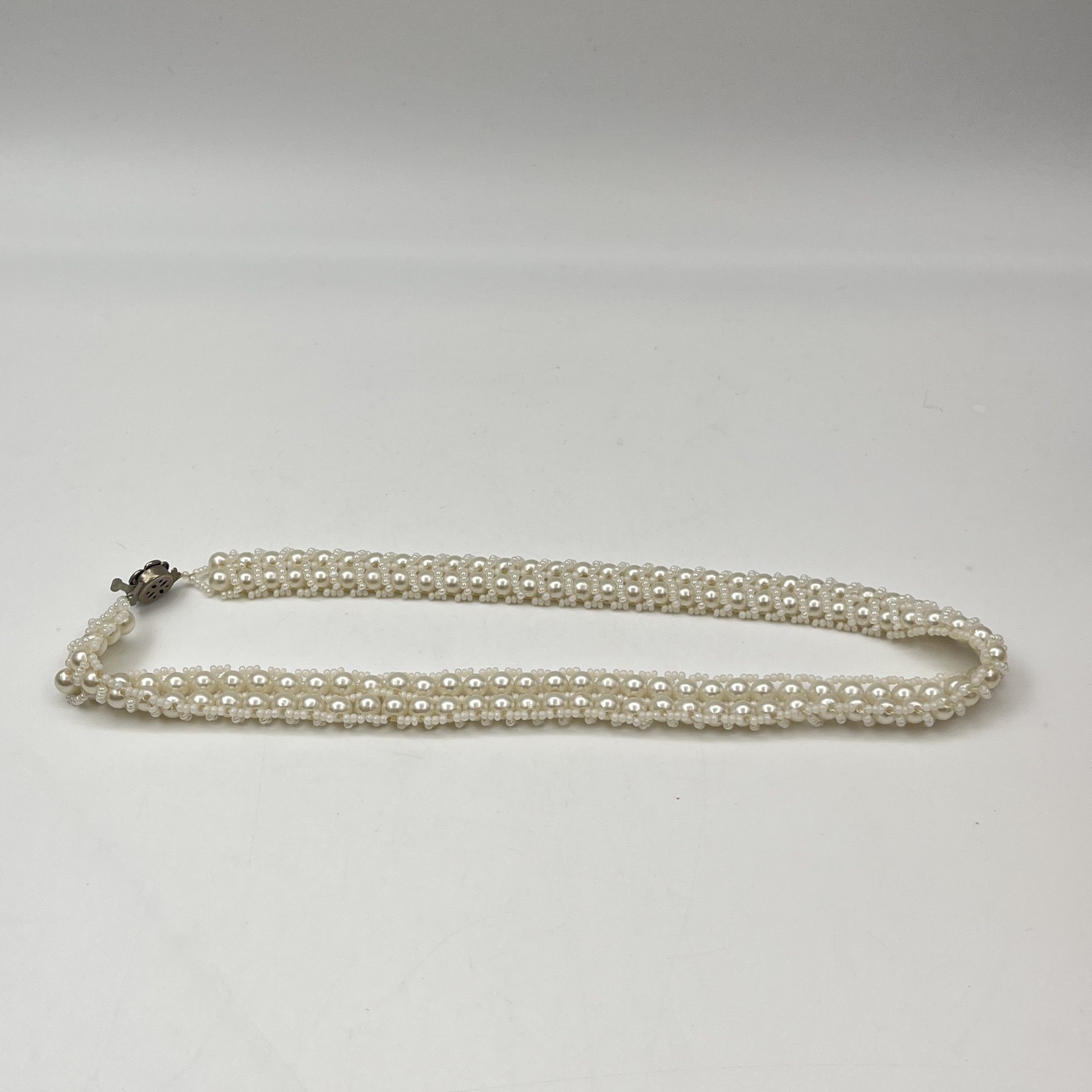 Бусы винтажные, искусственный жемчуг, бисер, металл, СССР, 1950-1970 гг.