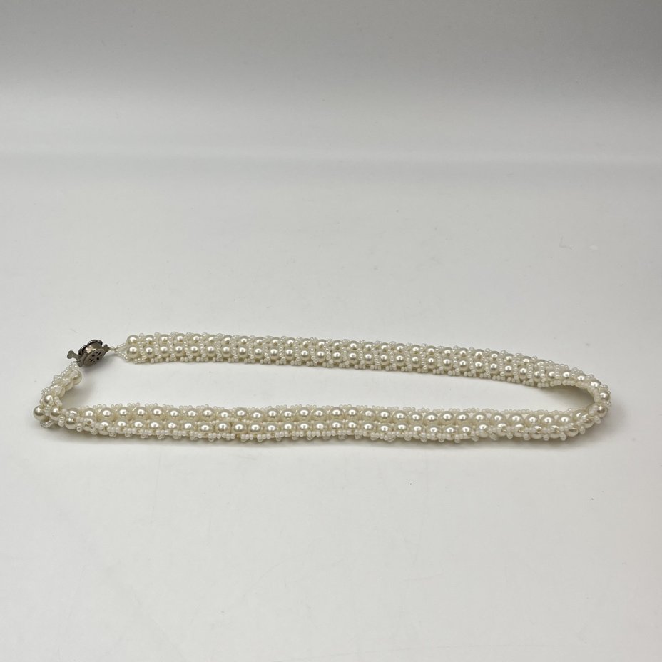 Бусы винтажные, искусственный жемчуг, бисер, металл, СССР, 1950-1970 гг.