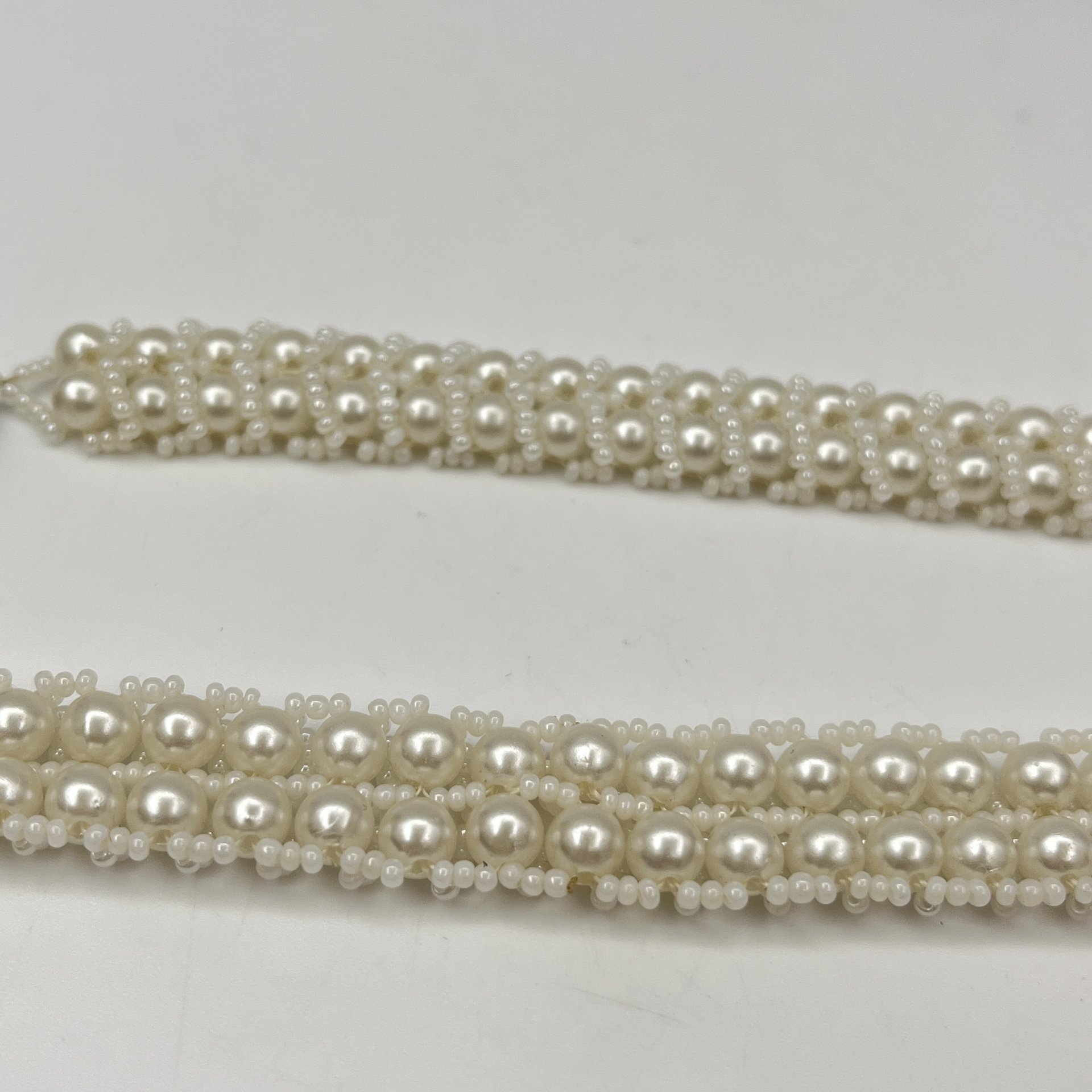 Бусы винтажные, искусственный жемчуг, бисер, металл, СССР, 1950-1970 гг.