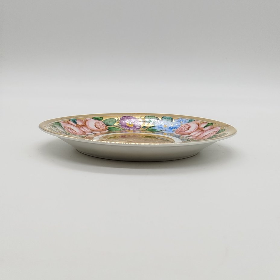 Блюдце, украшенное цветочным декором, Vignaud brothers Limoges