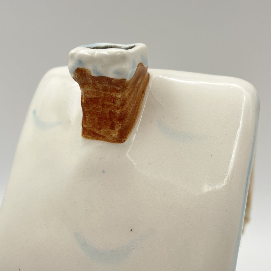 Подсвечник "Домик" по модели автора Д.И. Нефедьева, Конаковский фаянсовый завод