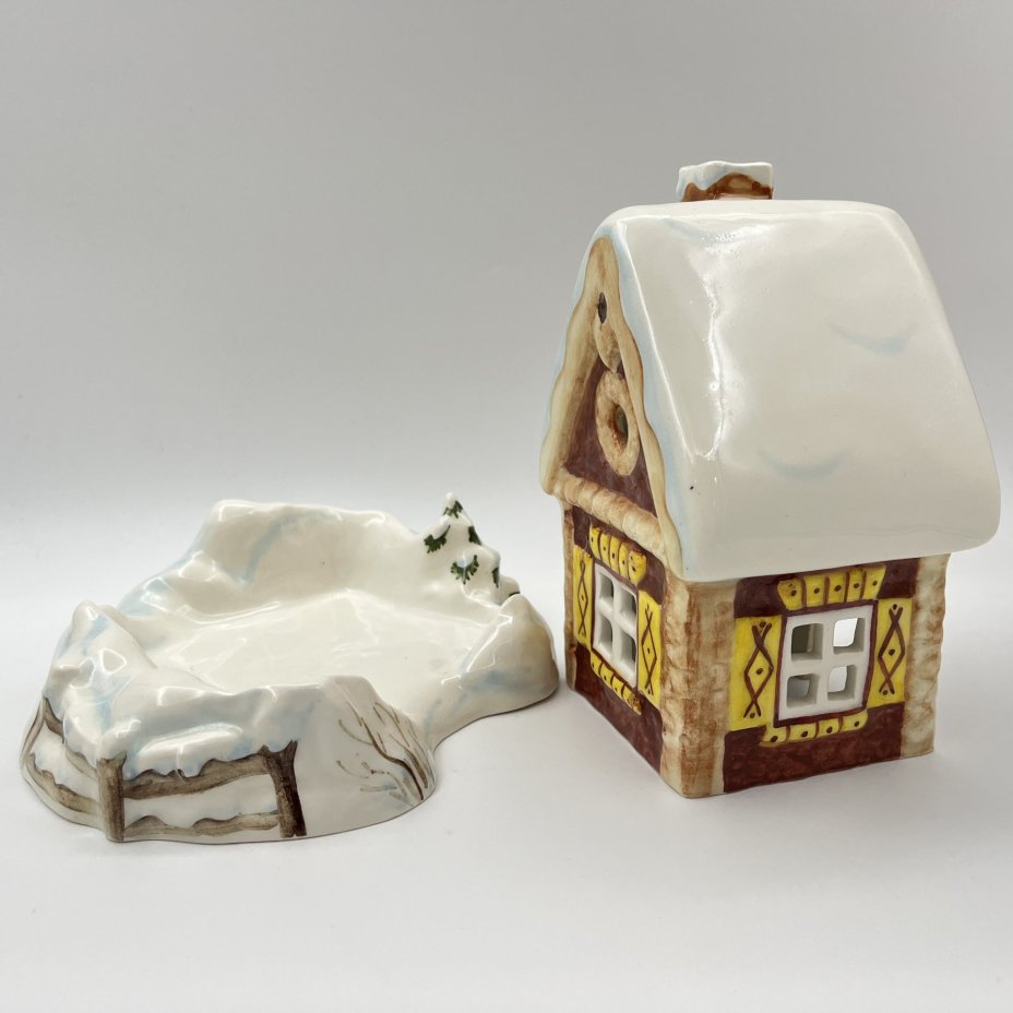 Подсвечник "Домик" по модели автора Д.И. Нефедьева, Конаковский фаянсовый завод