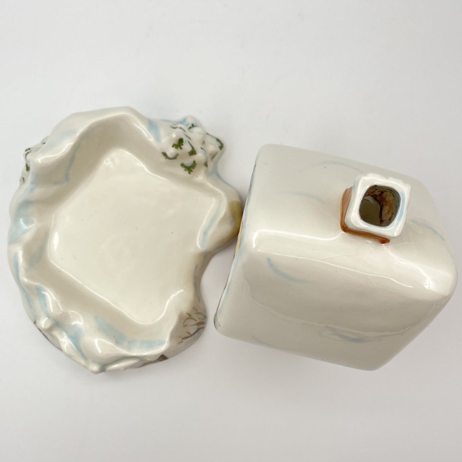 Подсвечник "Домик" по модели автора Д.И. Нефедьева, Конаковский фаянсовый завод