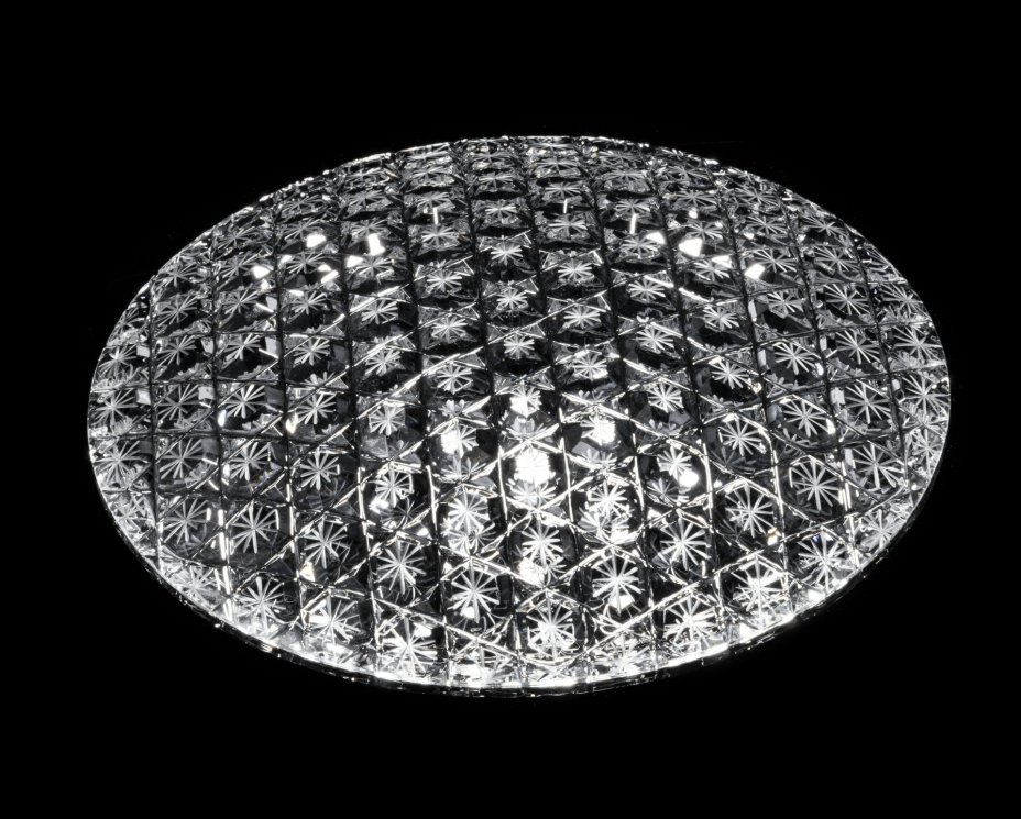 Блюдо фруктовница, хрусталь, алмазная грань, СССР, 1970-1990 гг.