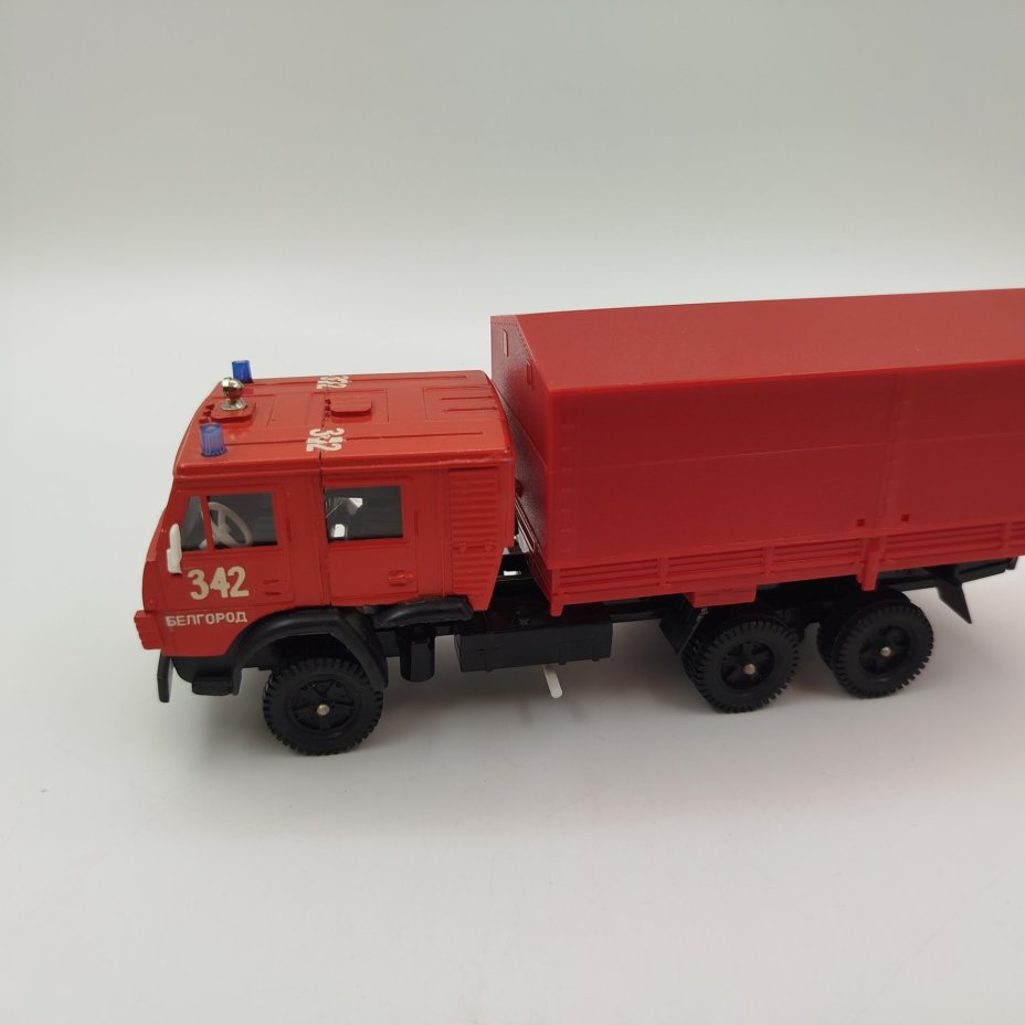 Модель пожарного автомобиля "КАМАЗ 5320" (Авторская), металл, пластик, СССР, 1980-1990 гг.