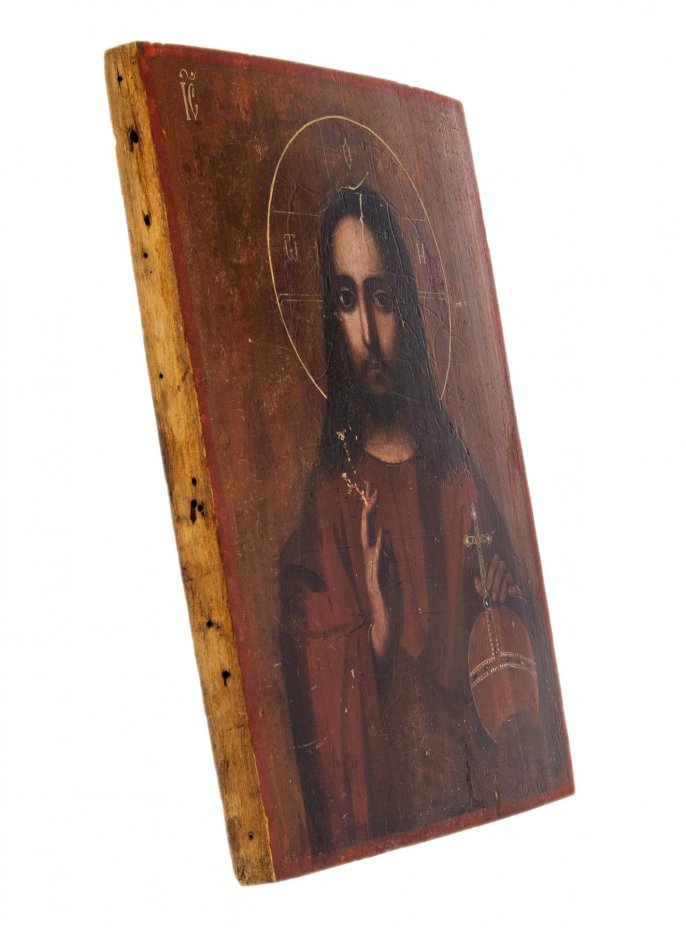 Икона "Господь Вседержитель", дерево, темпера, Российская Империя, 1850-1900 гг.