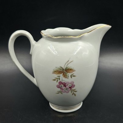 Молочник с нежным цветочным декором, фарфор, деколь, золочение, Kahla-Könitz, Германия, 1954-1962 гг.