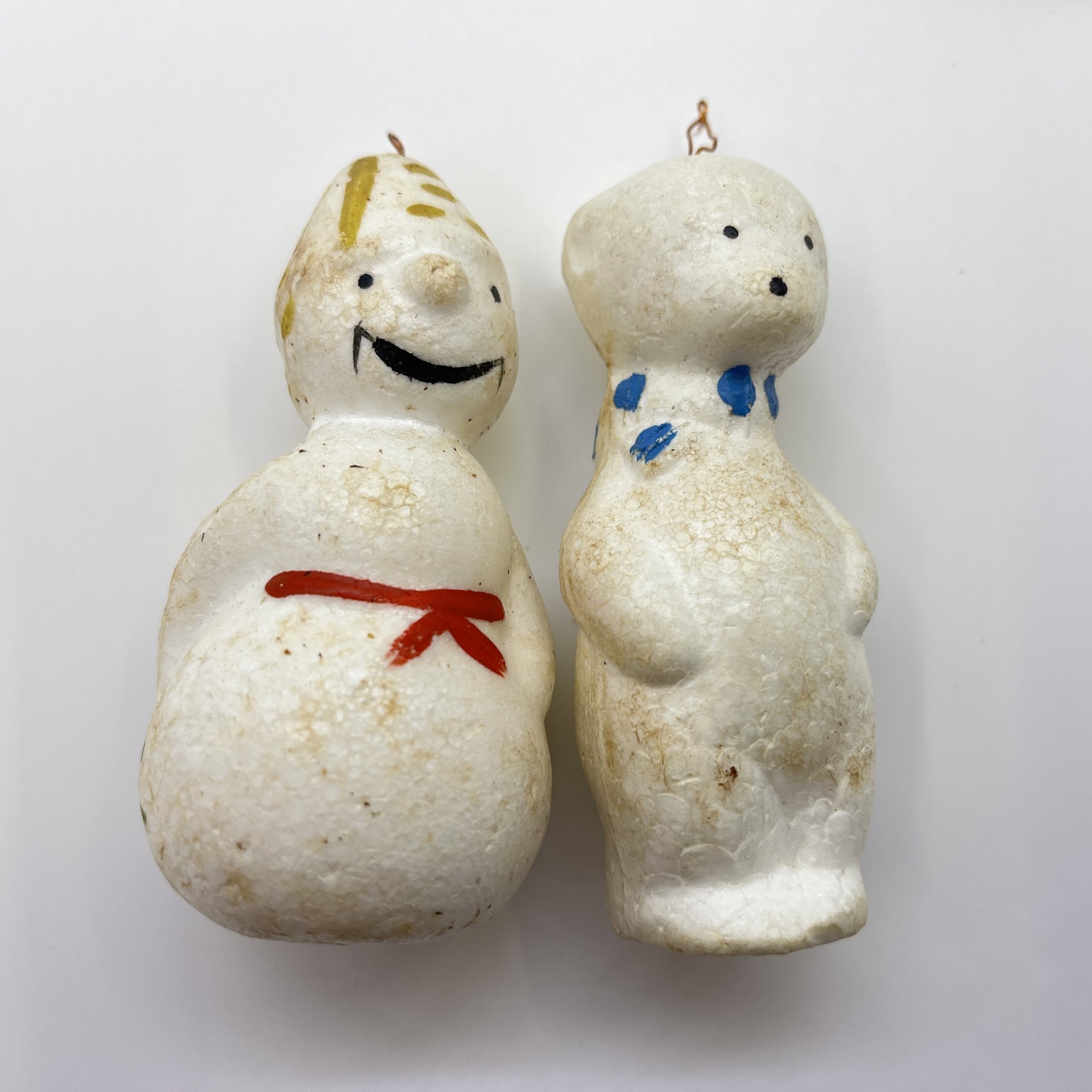 Набор из шести ёлочных игрушек, пенопласт, росписи, СССР, 1970-1990 гг.