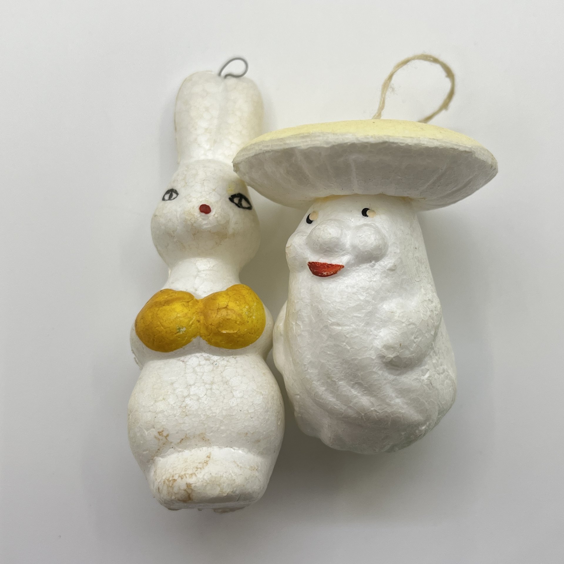 Набор из шести ёлочных игрушек, пенопласт, росписи, СССР, 1970-1990 гг.