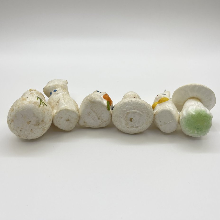 Набор из шести ёлочных игрушек, пенопласт, росписи