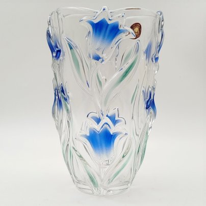 Ваза, украшенная изображением колокольчиков, Walter Glas, стекло, Германия, 1990-2010 гг.