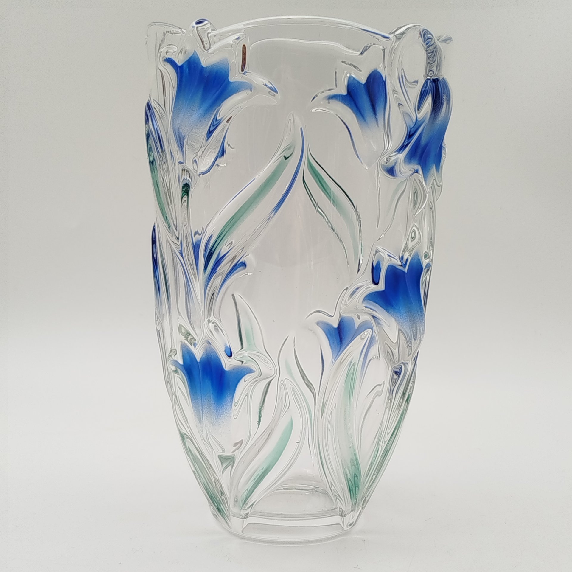 Ваза, украшенная изображением колокольчиков, Walter Glas, стекло, Германия, 1990-2010 гг.