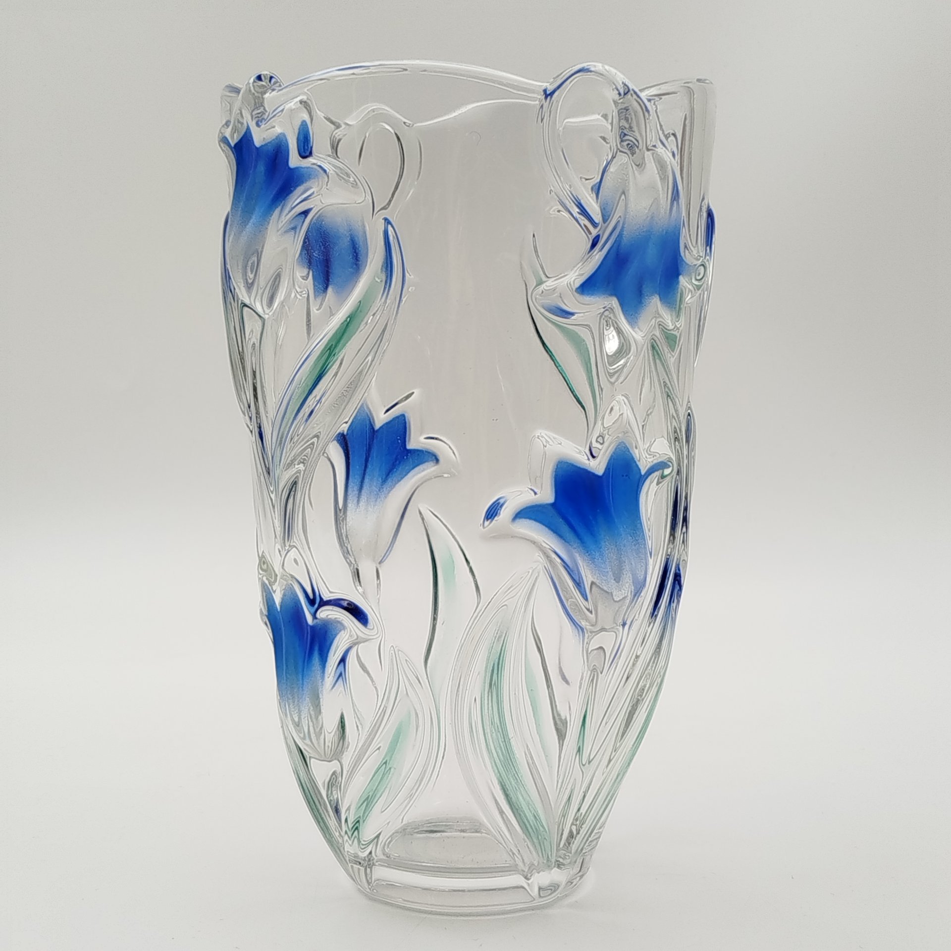 Ваза, украшенная изображением колокольчиков, Walter Glas, стекло, Германия, 1990-2010 гг.