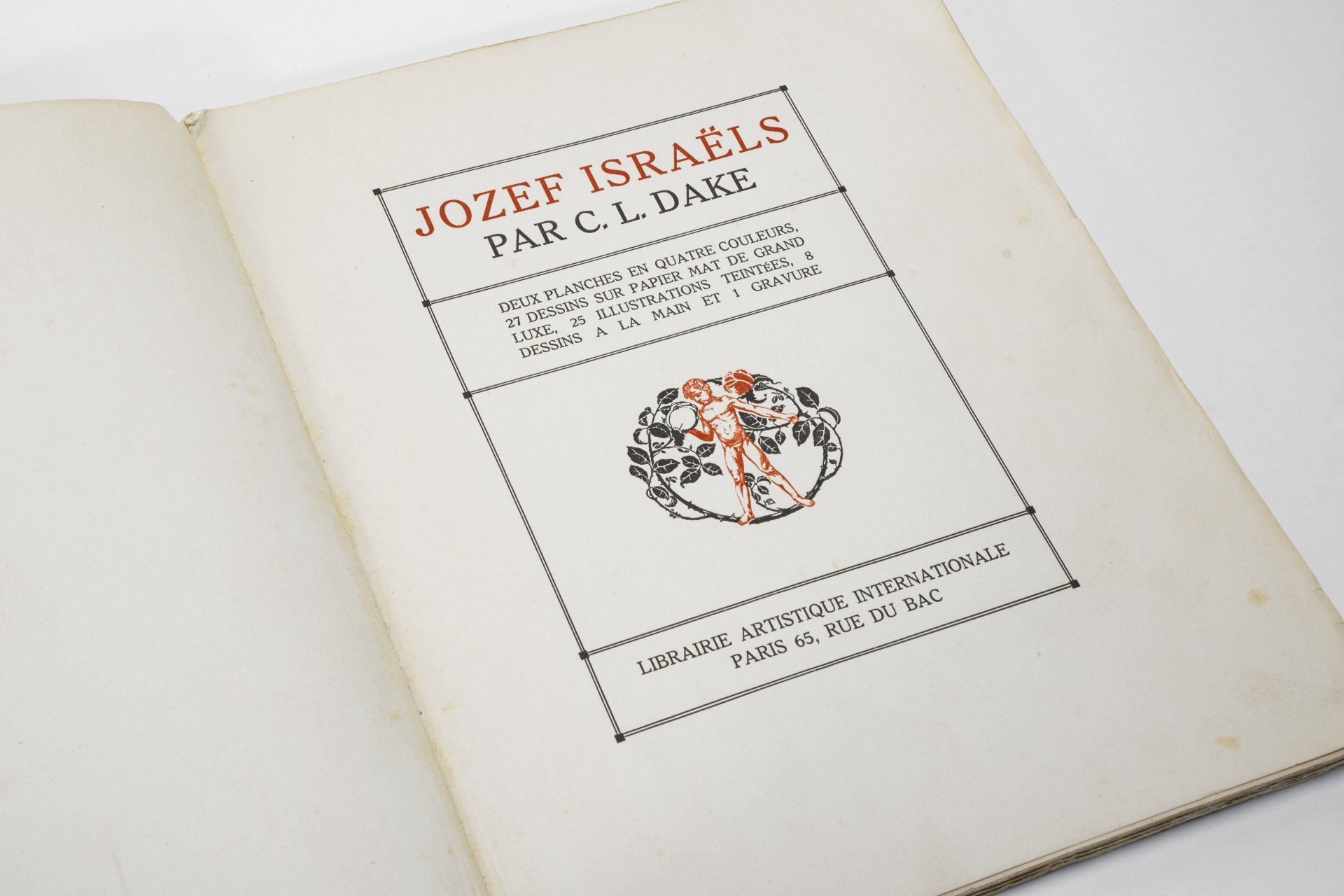 Книга "Josef Israels", автор C.L. Dake (на французском языке), с экслибрисом А.П. Сандуленко