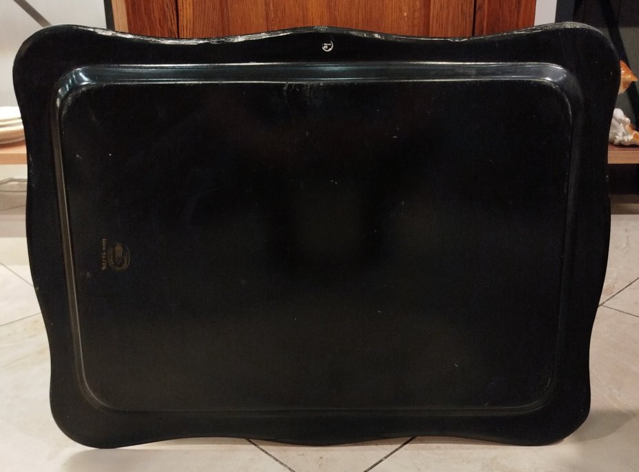 Поднос прямоугольной формы с цветочным декором, металл, роспись, Жостовская фабрика декоративной росписи, СССР, 1970-1990 гг.