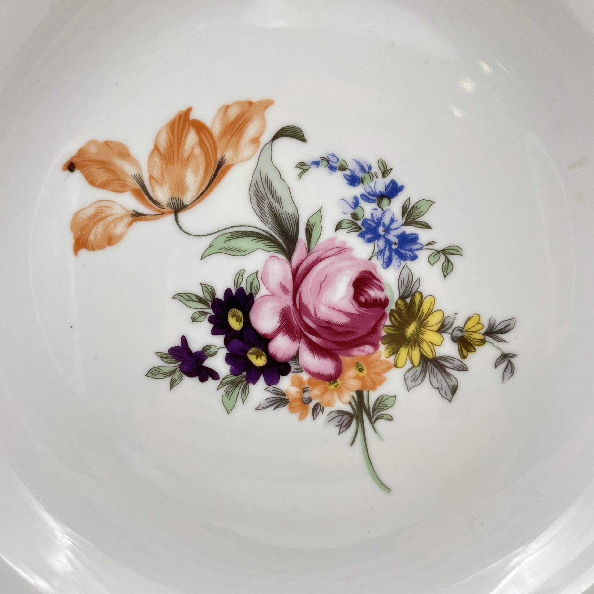 Блюдо "Мейсенский букет", фарфор, деколь, золочение, Bohemia (Neurohlau), Чехословакия, 1970-1990 гг.