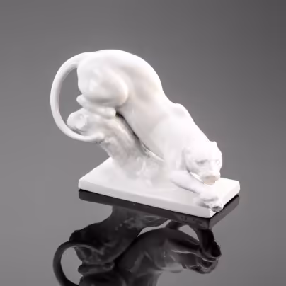 Статуэтка "Пантера", скульптор Erich Oehme (Эрих Эме), Meissen (Мейсенский фарфор)