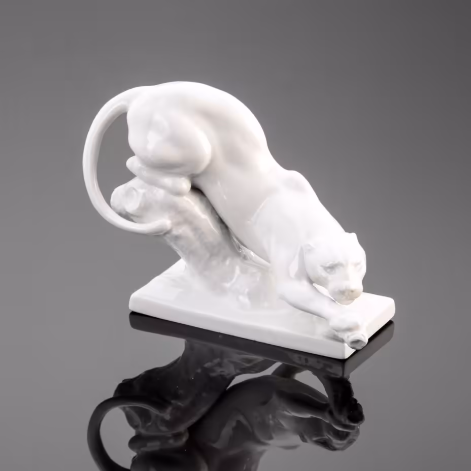 Статуэтка "Пантера", скульптор Erich Oehme (Эрих Эме), Meissen (Мейсенский фарфор)