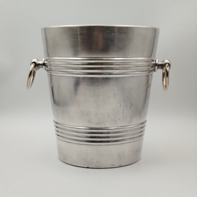 Ведро для льда и шампанского, мельхиор (медь-никель), серебрение, Кольчугинский завод цветных металлов, СССР, 1950-1960 гг., Кольчугинский завод цветных металлов